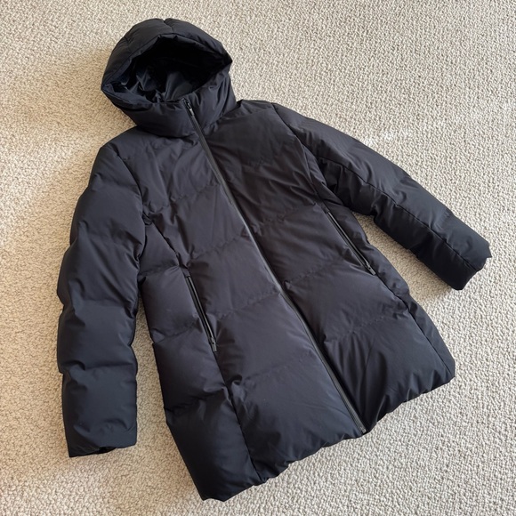 Uniqlo Seamless Down Puffer Coat Jacket Size L Black Short Length 2022 - Picture 15 of 15